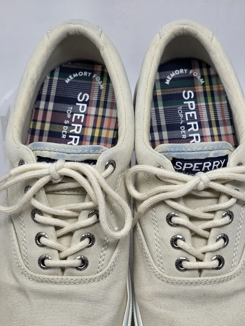 Sperry Striper II CVO Men's Size 8.5 White Canvas Top Sider Sneaker Pre-owned